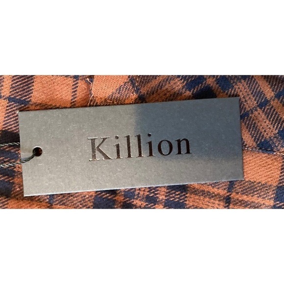 NWT Killion Plaid Button Up Shirt Size Large Men’s Brown - Picture 4 of 10